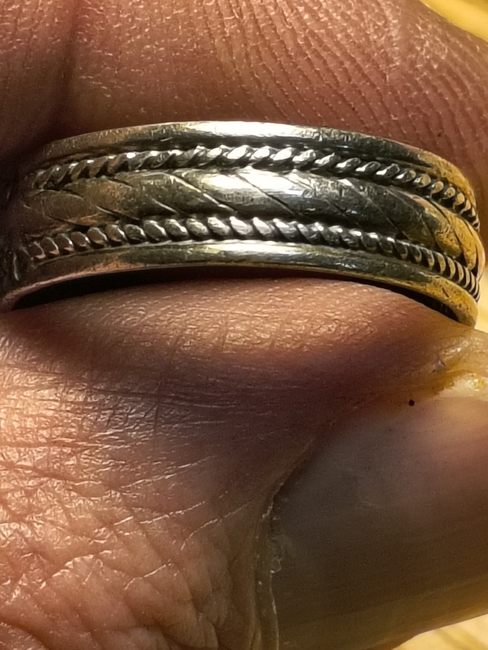 Sterling Silver Braided Band Ring - Silver Size 9 Stamped 925